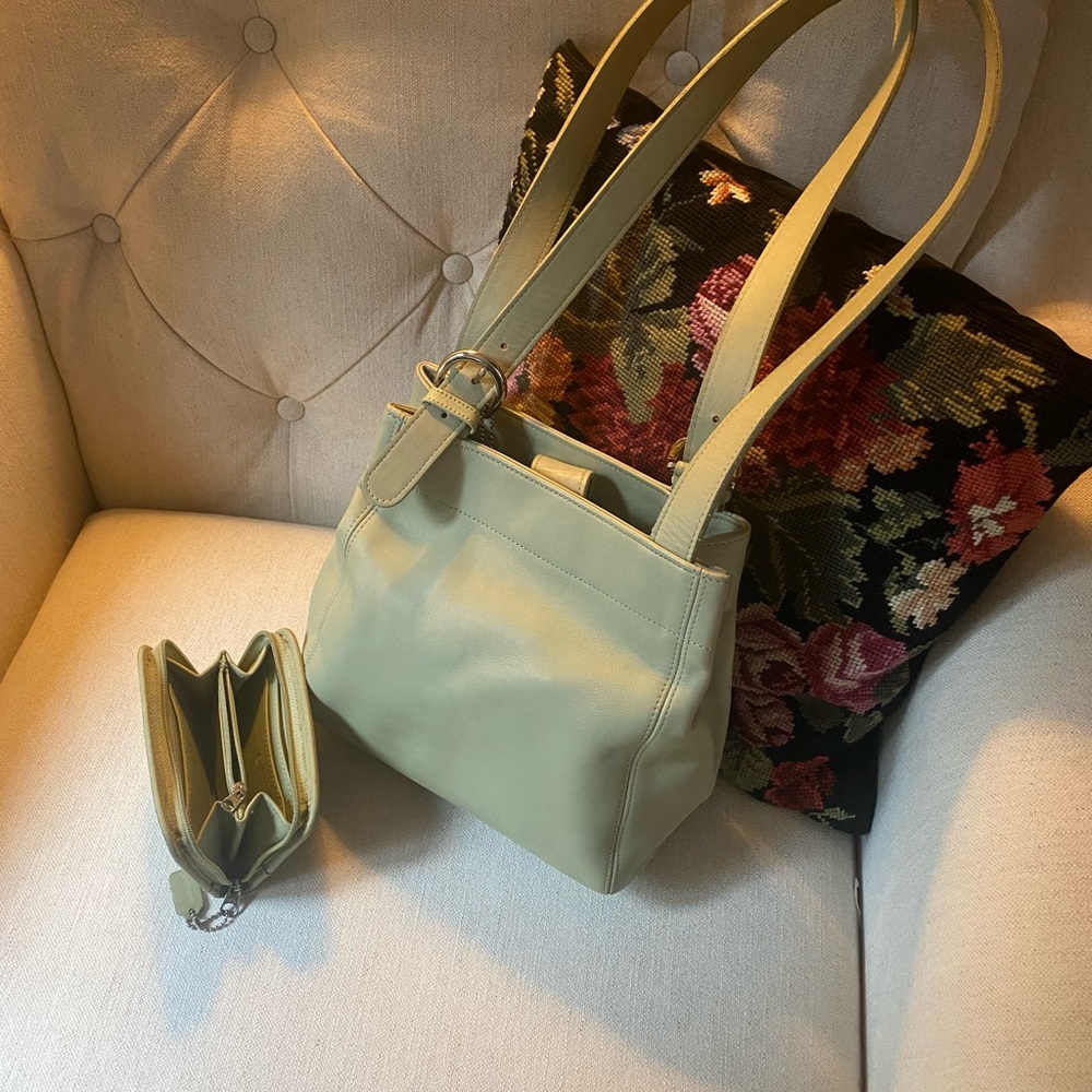 SOLD Vintage Coach Soho Buckle Bag - compact clutch sold separately Pistachio
